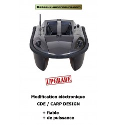 Modification éléctronique bateau amorceur CDE / CARP DESIGN /SMART BAIT BOAT