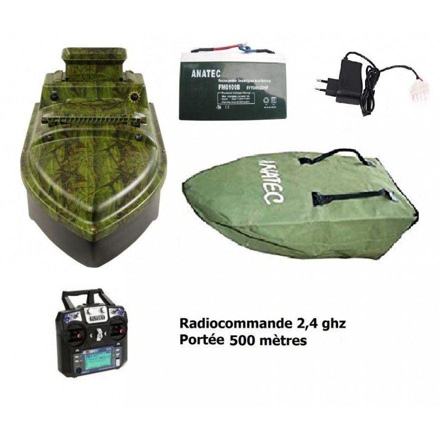 Bateau amorceur ANATEC MONOCOQUE S OAK LITHIUM + MOTEUR BRUSHLESS