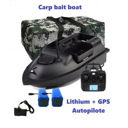 bateau amorceur Carpe bait boat GPS autopilote + batteries litium
