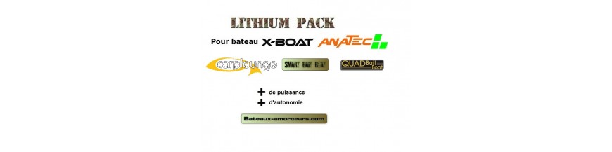 Batteries LIPO/LITHIUM bateaux amorceurs